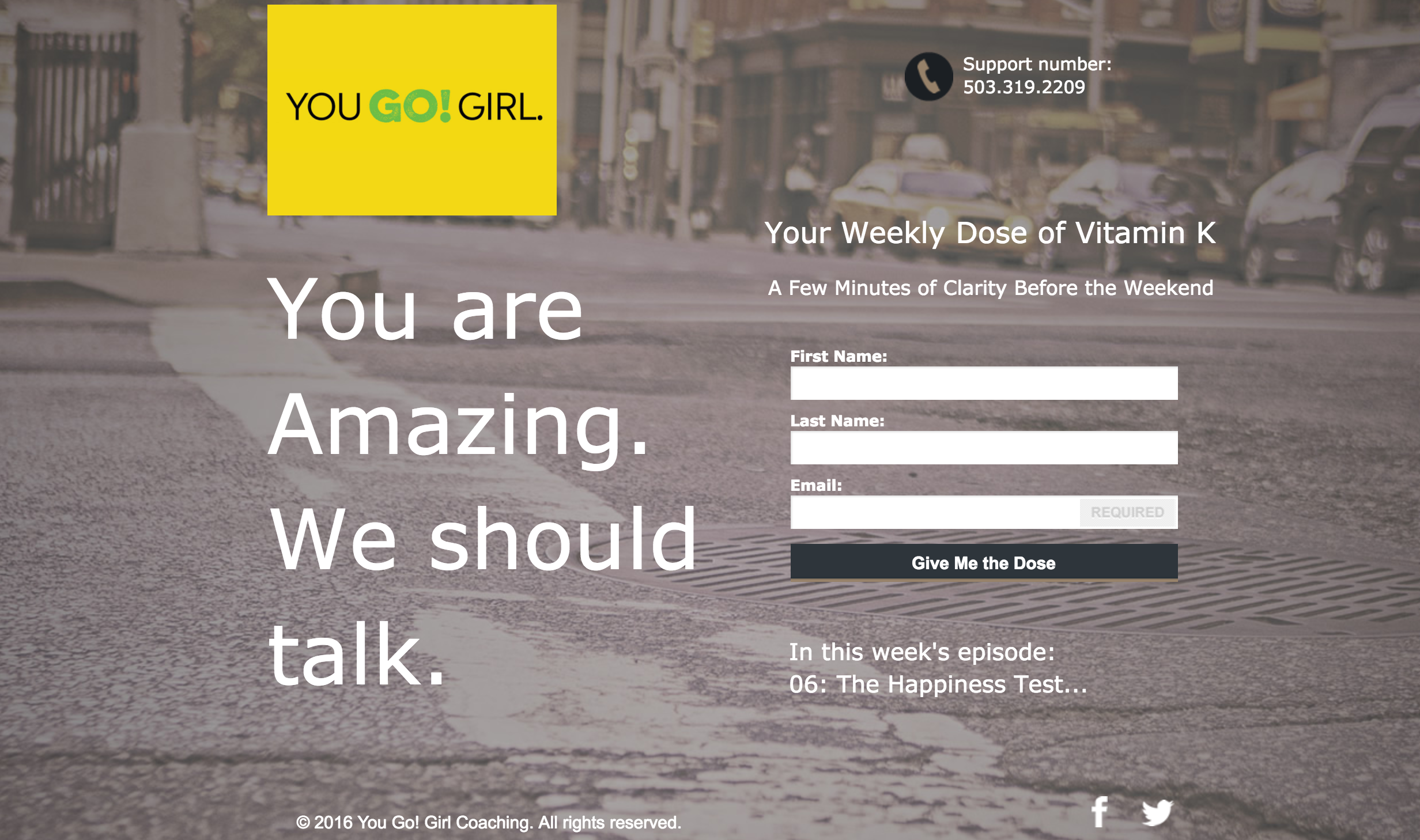 You Go! Girl Mobile Sign-up Form